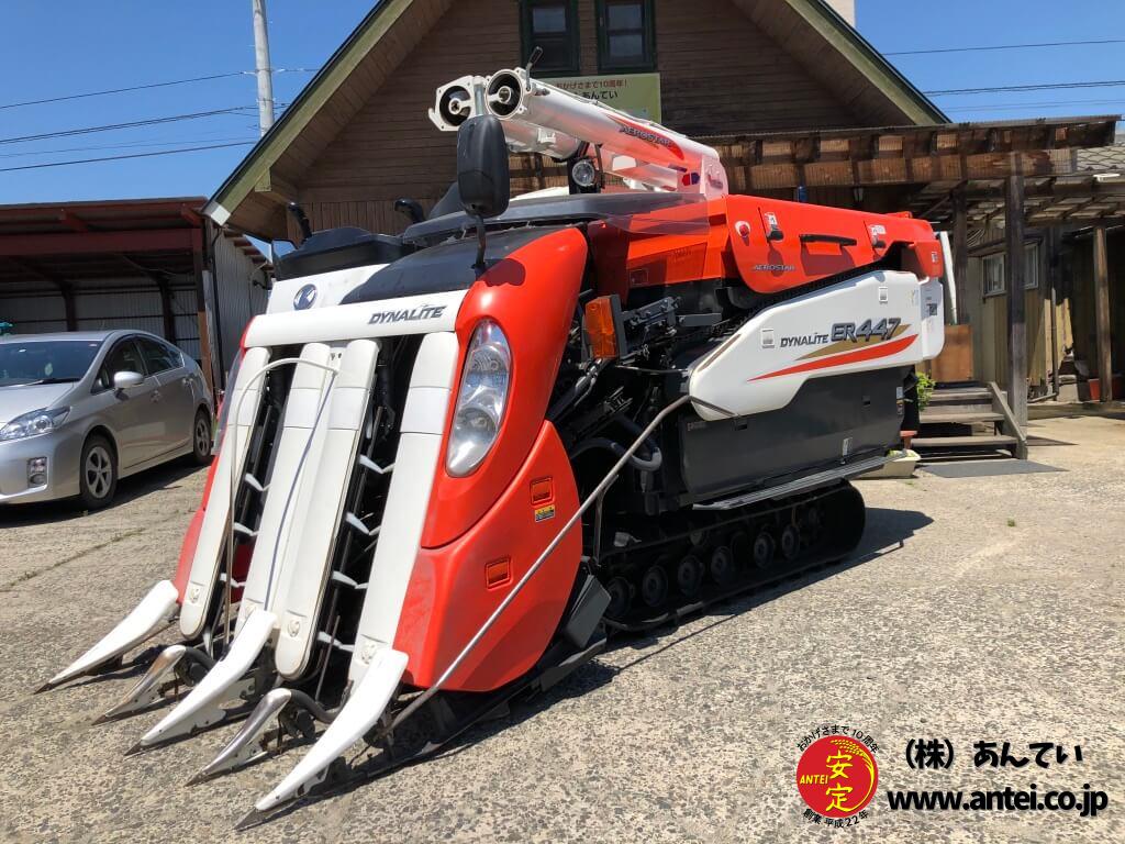 クボタ　4条植え　施肥機　モンロー 4条刈47馬力クボタコンバインER447モンロー4M付です。 ⚙ 中古農機具