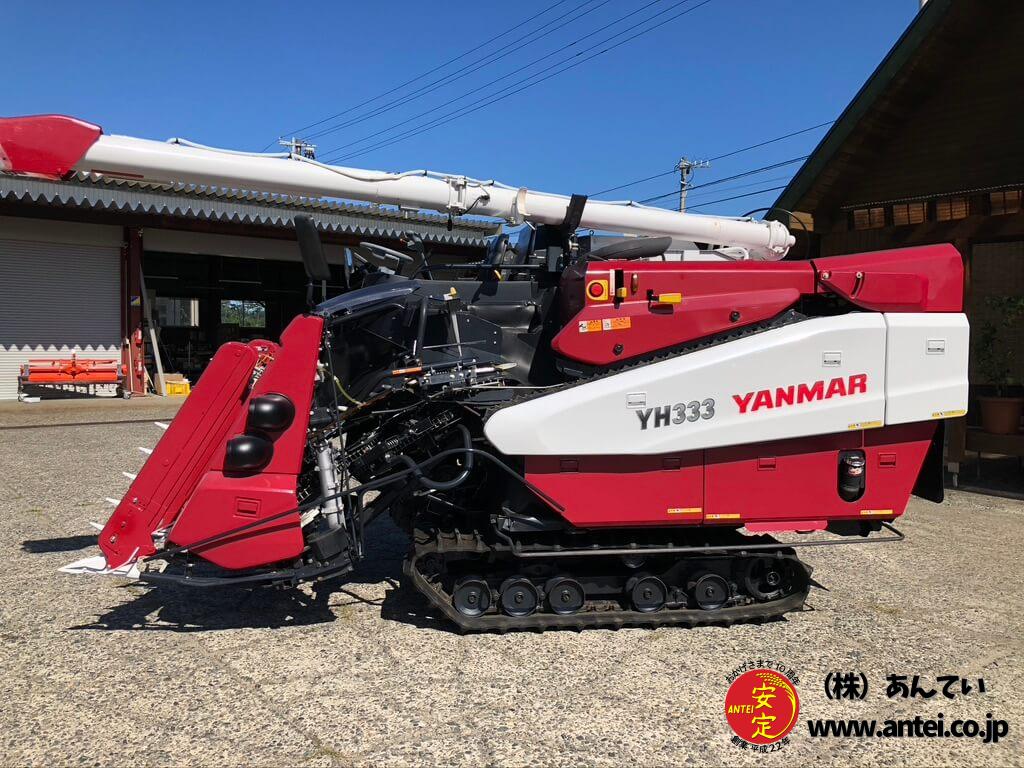 新型3条刈の33馬力ヤンマーコンバインYH333フル装備です。 ⚙ 中古