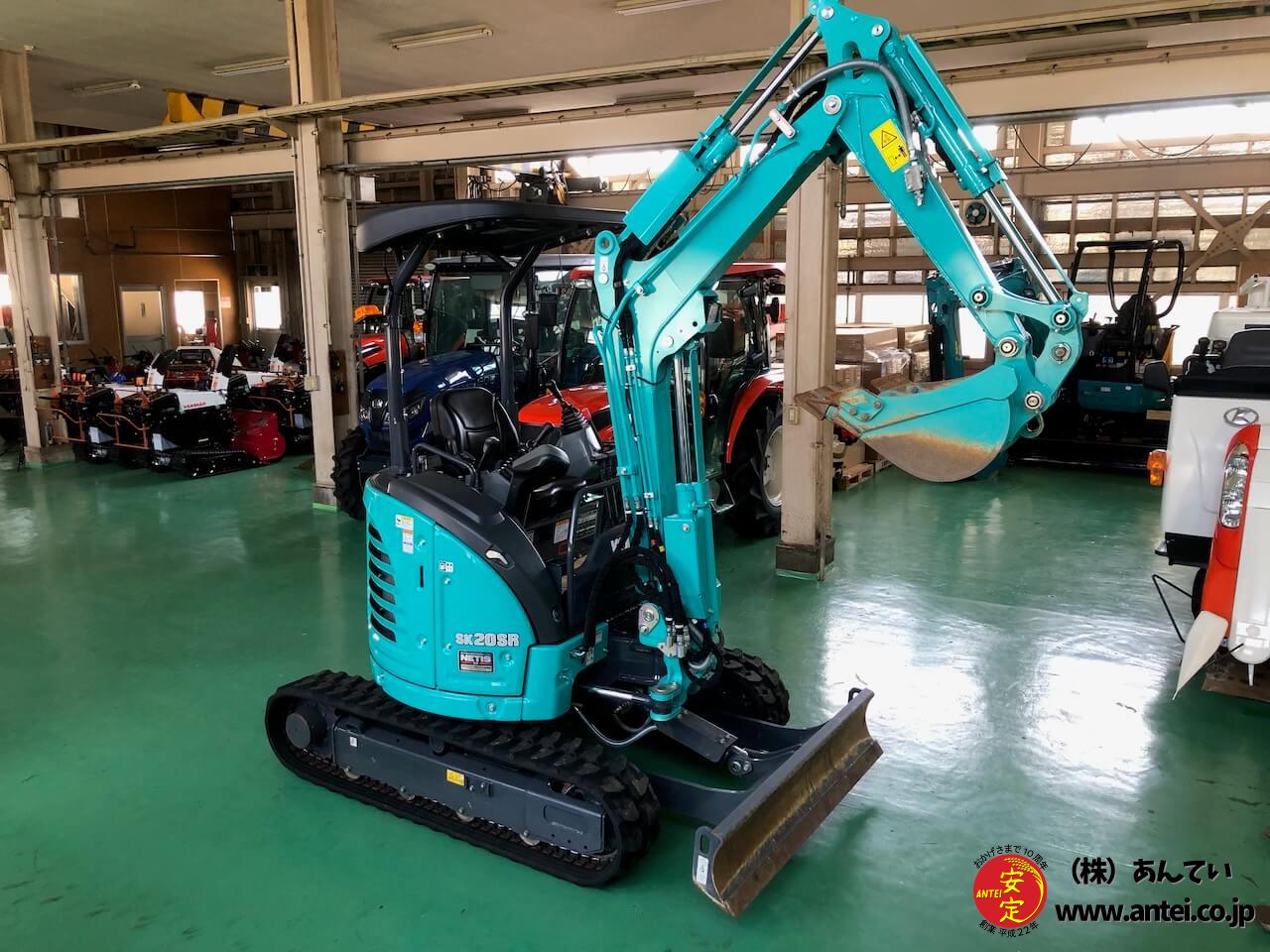 新型ミニユンボコベルコSK20SR-6クレーン仕様292時間です