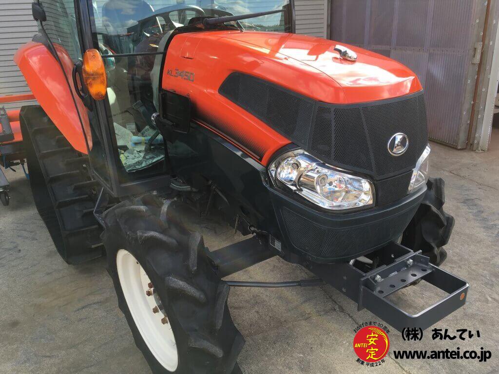 中古クボタトラクターKL3450 34馬力パワクロキャビン付き324時間