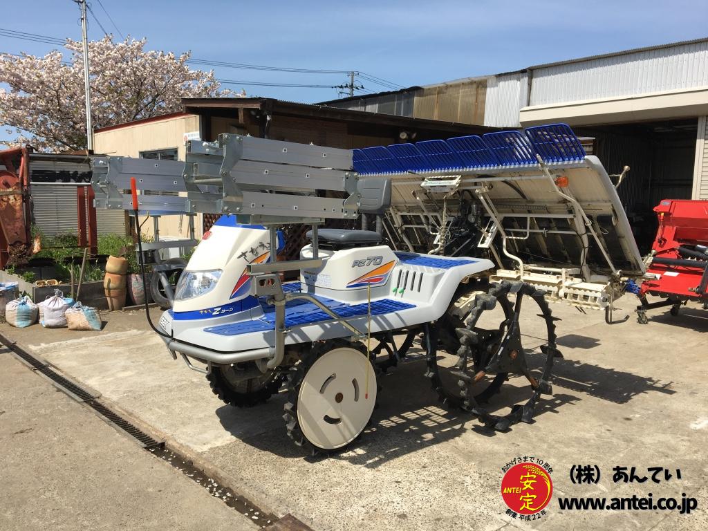 198時間キレイ7条植イセキ田植機PZ70箱まきちゃん付き。 ⚙ 中古農機具