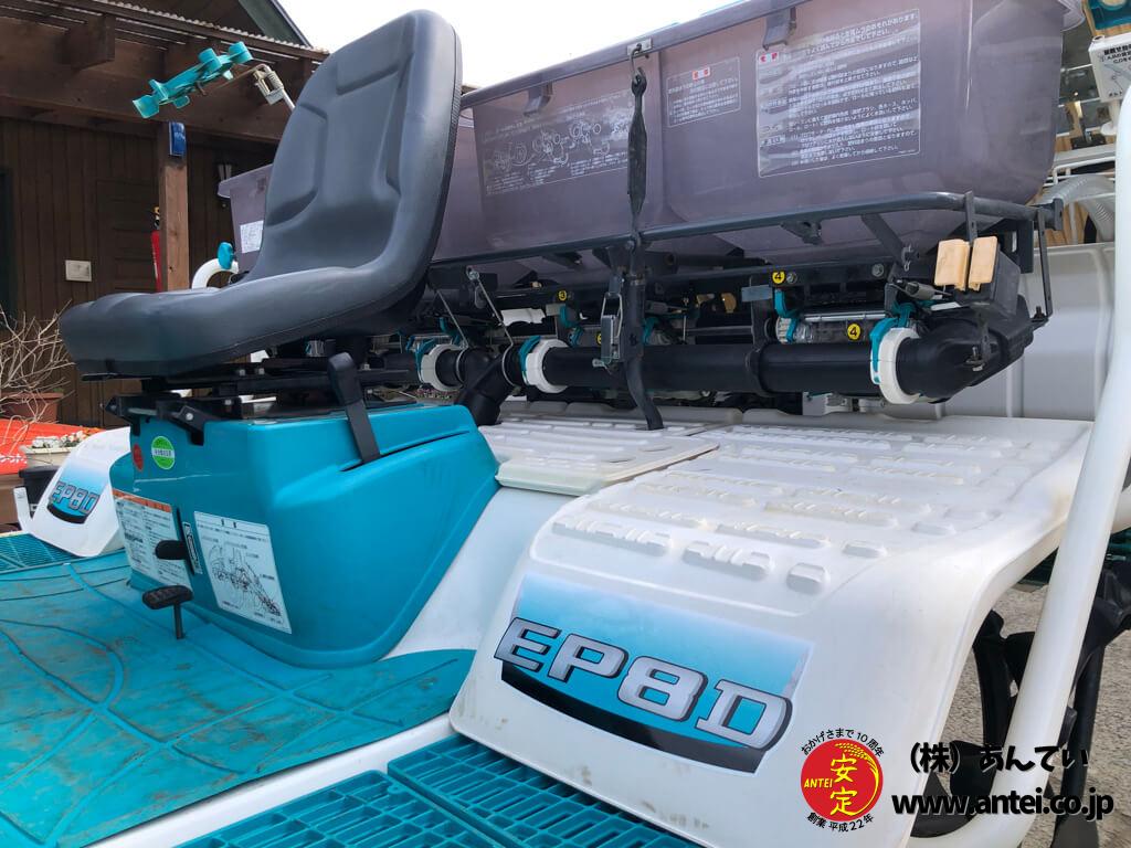 8条植えクボタ田植機EP8Dディーゼルエンジン249時間整備済み。 ⚙ 中古