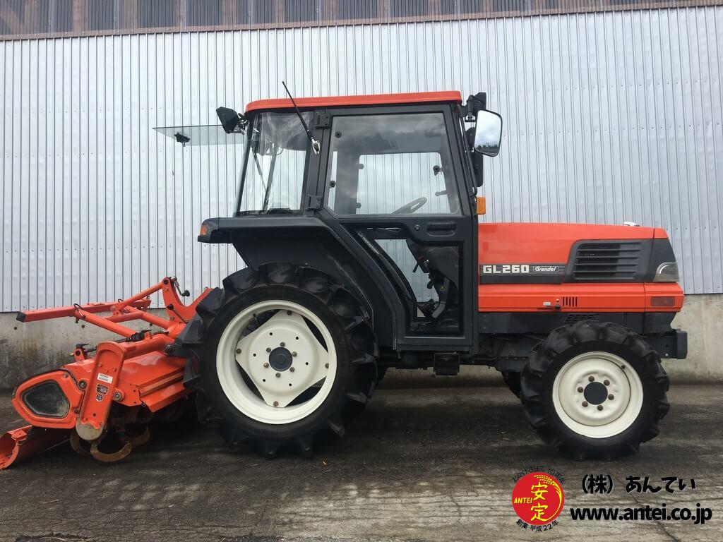 26馬力クボタトラクターGL260QロータリーRL6Gです。 ⚙ 中古農機具専門