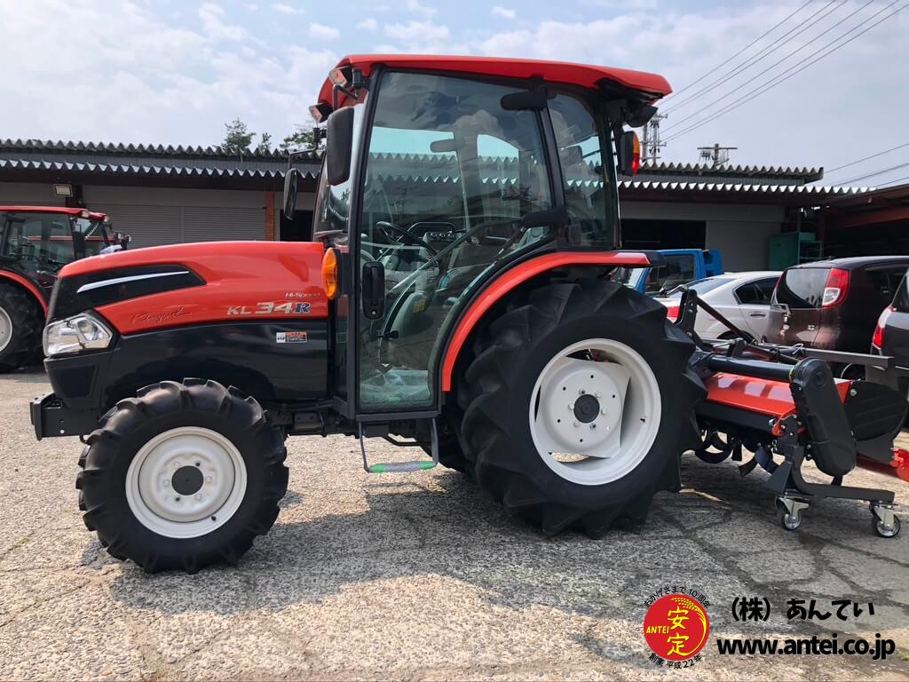 34馬力クボタトラクターKL34RHハイスピードロータリーRL18S付き