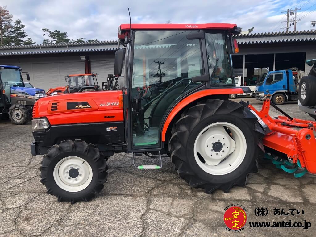 34馬力クボタトラクターKL340HハイスピードロータリーRL7K付き ⚙ 中古
