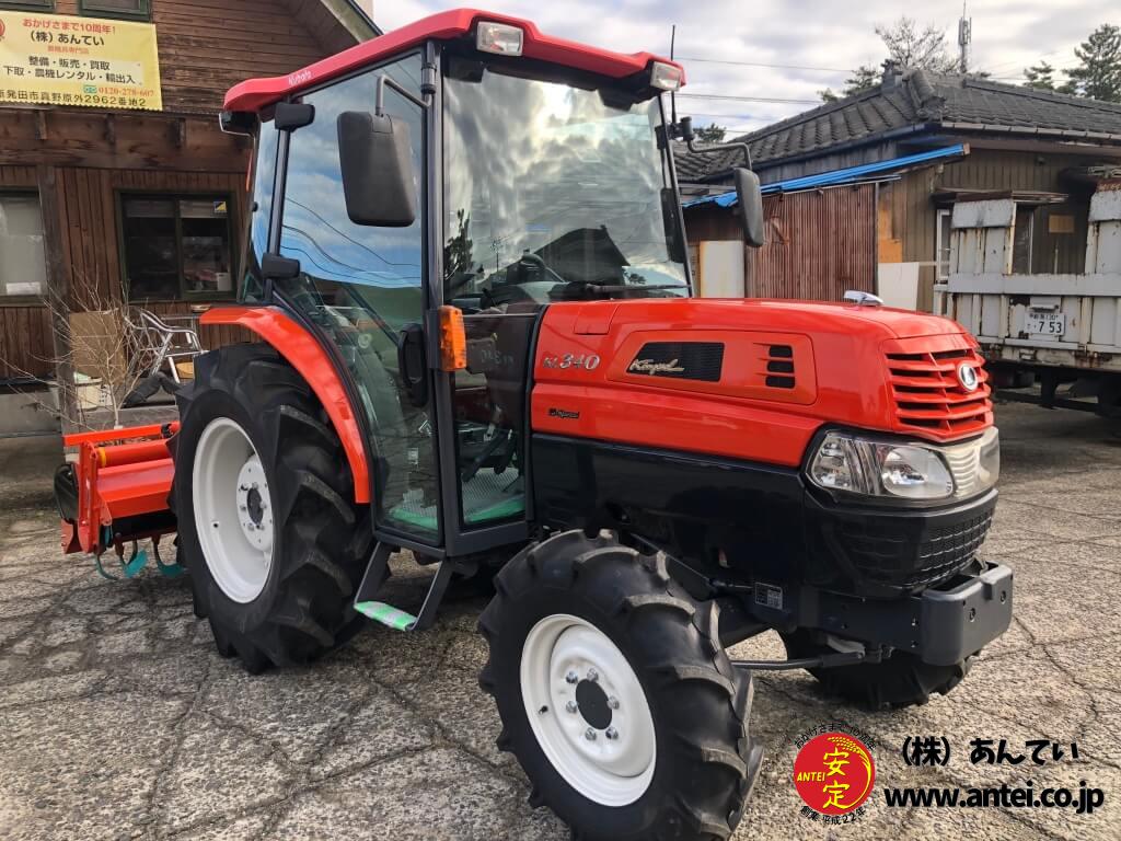 34馬力クボタトラクターKL340HハイスピードロータリーRL7K付き ⚙ 中古