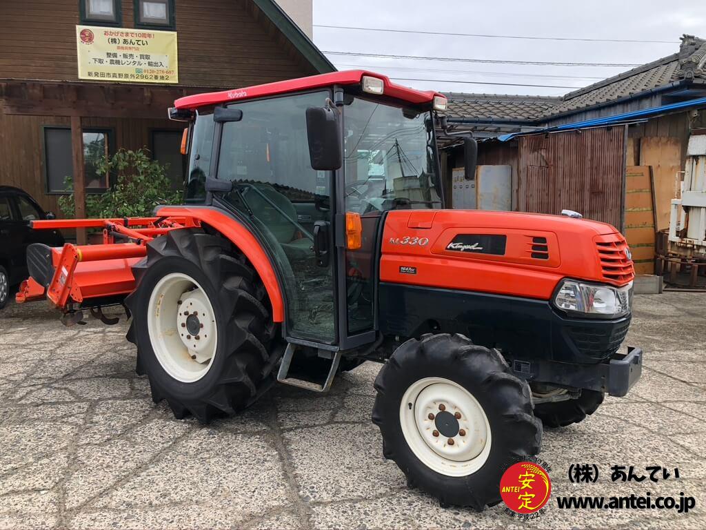33馬力クボタトラクターKL330DロータリーRL8K ⚙ 中古農機具専門店 
