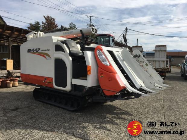 整備済み4条刈47馬力クボタコンバインER447モンロー付き。