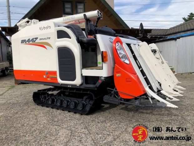 4条刈の47馬力クボタコンバインER447整備済みスイスデバイダモンロー付き