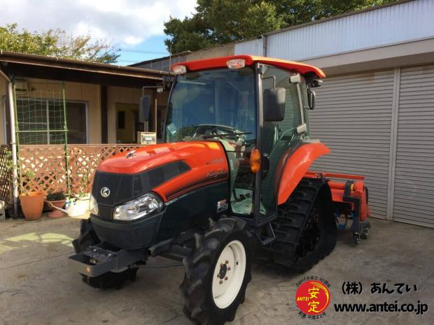 中古クボタトラクターKL3450 34馬力パワクロキャビン付き324時間。