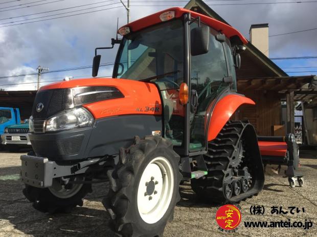 新型34馬力クボタパワクロトラクターKL34R純正ロータリーRL190Rです
