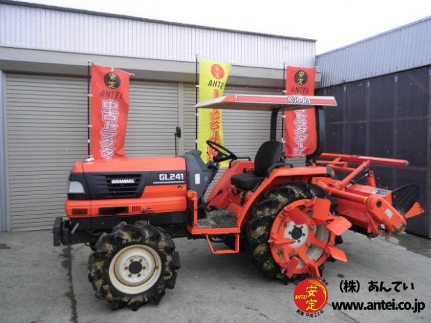 トラクター クボタ GL241 4駆 25馬力 496時間 ドライブハローセット
