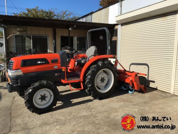 中古クボタトラクターKL27 27馬力ロータリーRL16K。
