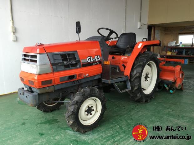  23馬力トラクター クボタGL23 ロータリー付き パワステ