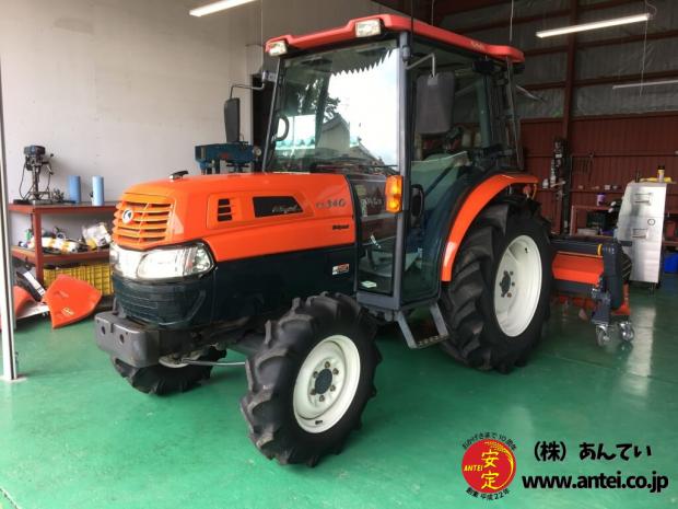 34馬力クボタトラクターKL340ハイスピード新型ロータリーRL180R付き