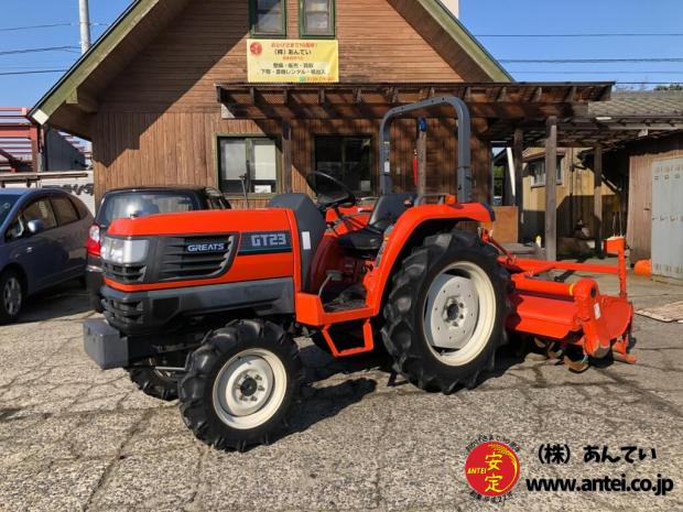 23馬力クボタトラクターGT23アワーメーター372時間。
