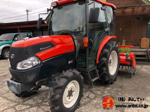34馬力クボタトラクターKL345キャビンロータリーRL185付き