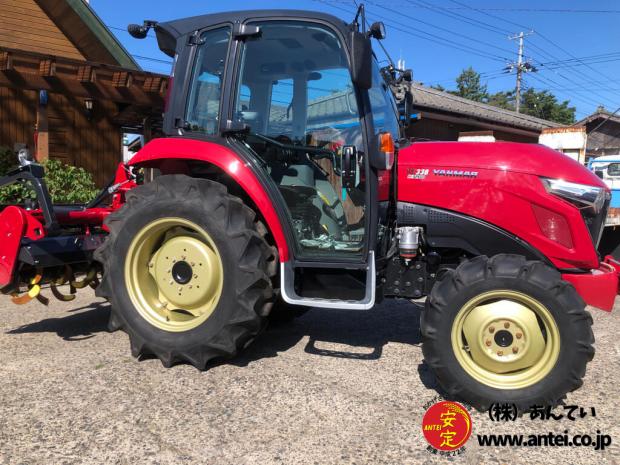 新型38馬力ヤンマートラクターYT338ハイスピード付き。